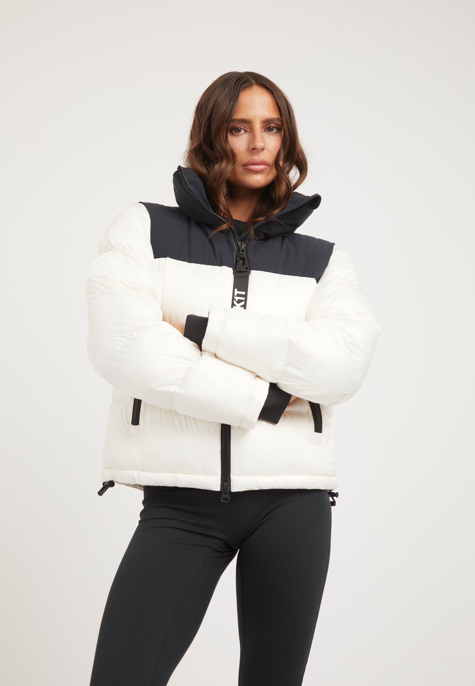 Diamond Funnel Jacket Snow/Black styled shot by JACK1T