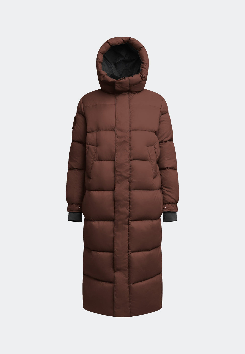 Cloud Boss Coat Mid Brown flat lay swatch