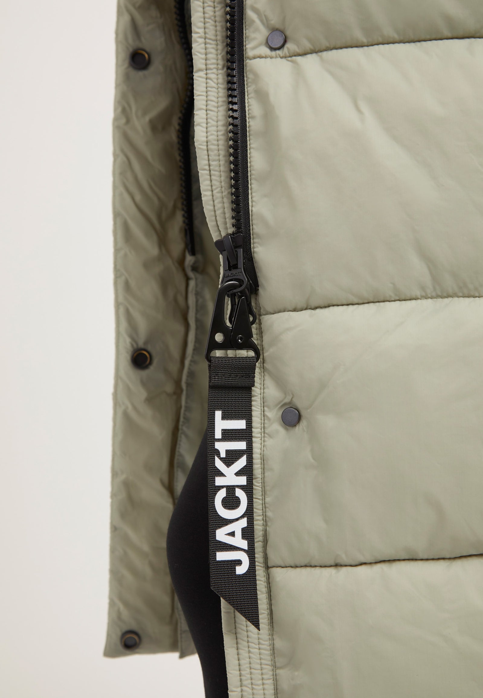Cloud Boss Coat Sage detail shot by JACK1T