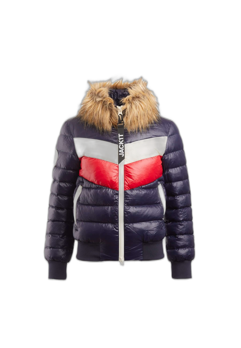 Retro Racer Revolution Jacket Navy flat lay cutout