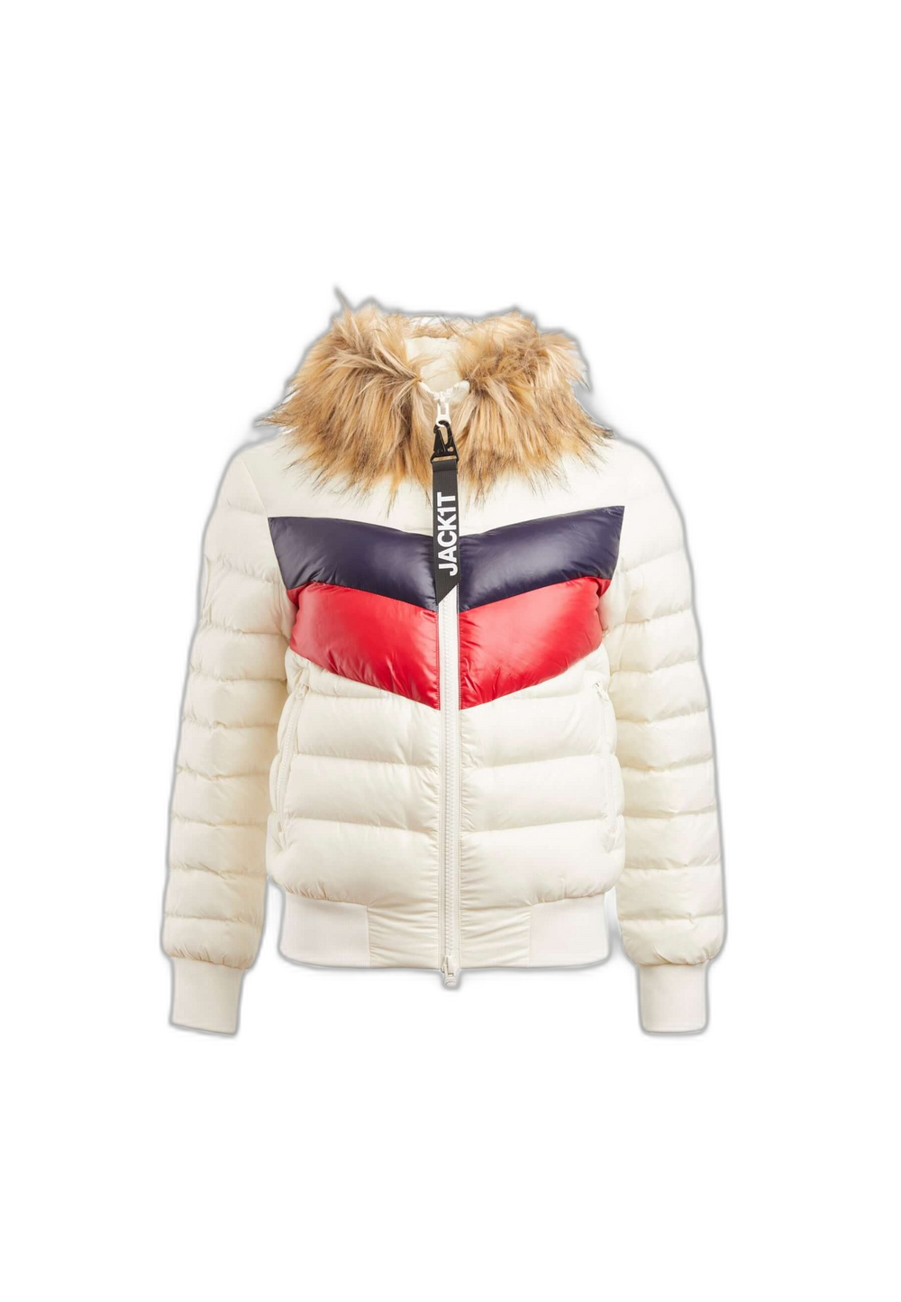 Retro Racer Revolution Jacket Snow flat lay cutout