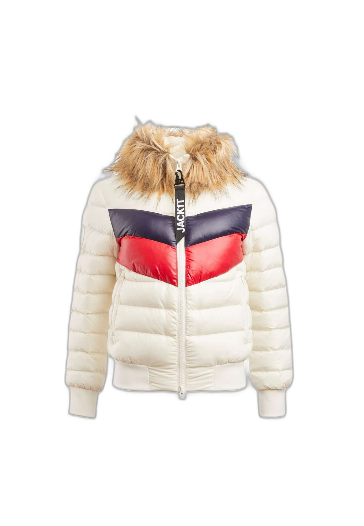 Retro Racer Revolution Jacket Snow flat lay cutout