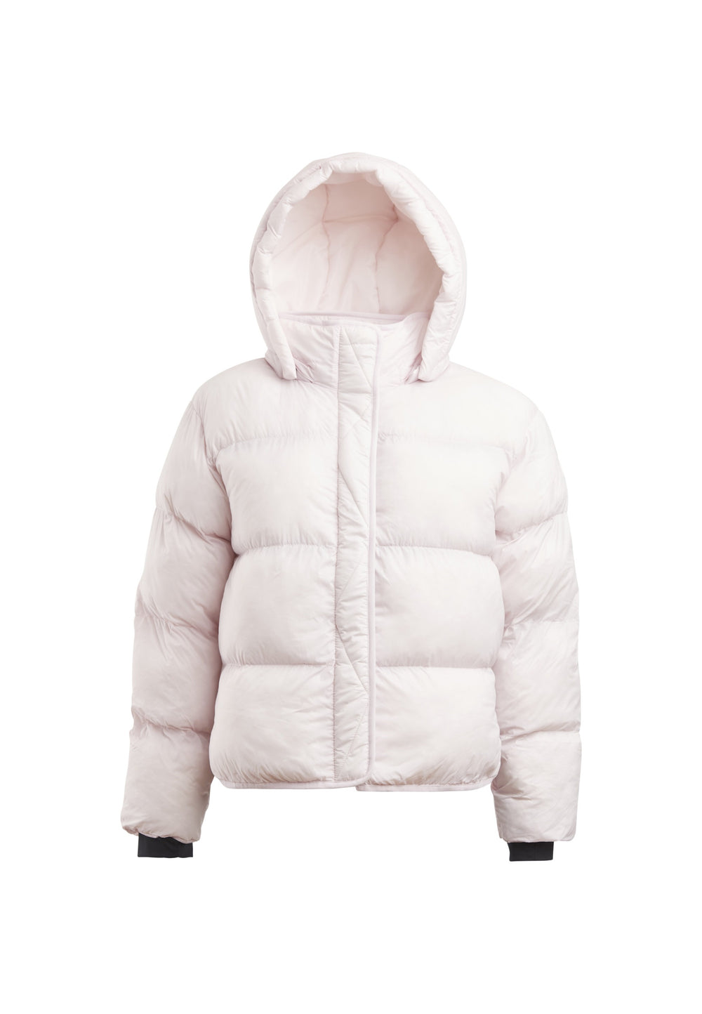 Helio Crop Duvet Jacket Soft Pink flat lay swatch