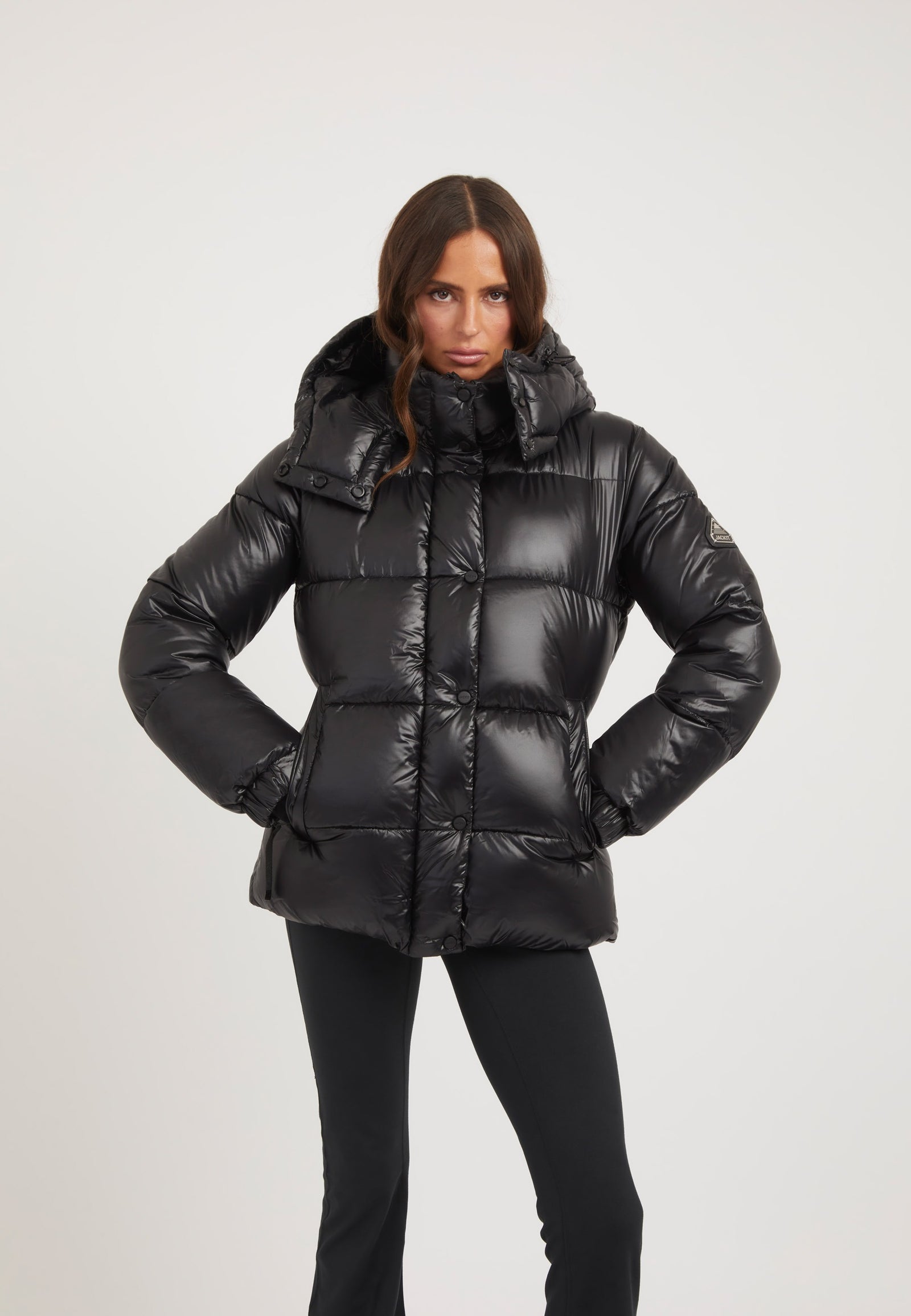 EZ Colonia Jacket Black on model front view by JACK1T