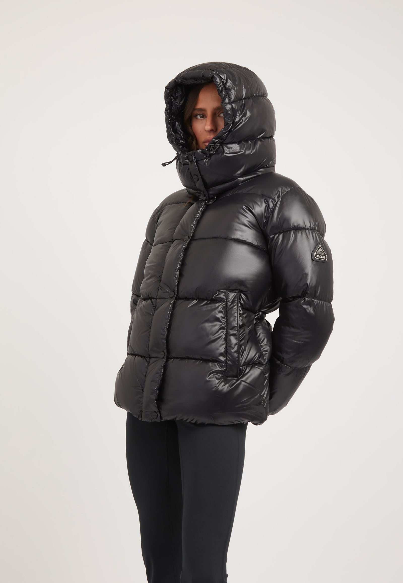 EZ Colonia Jacket Black on model back view by JACK1T