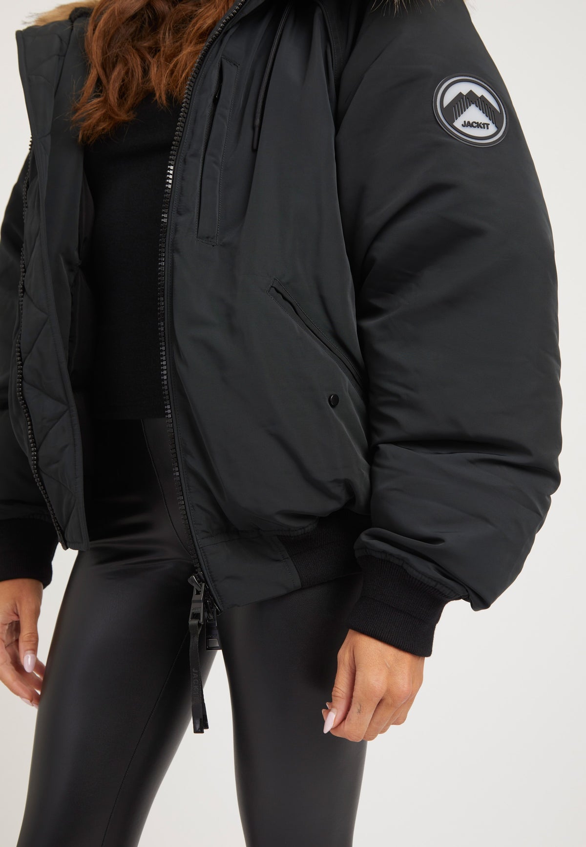 First Rescue Bomber Jacket Black detail shot by JACK1T