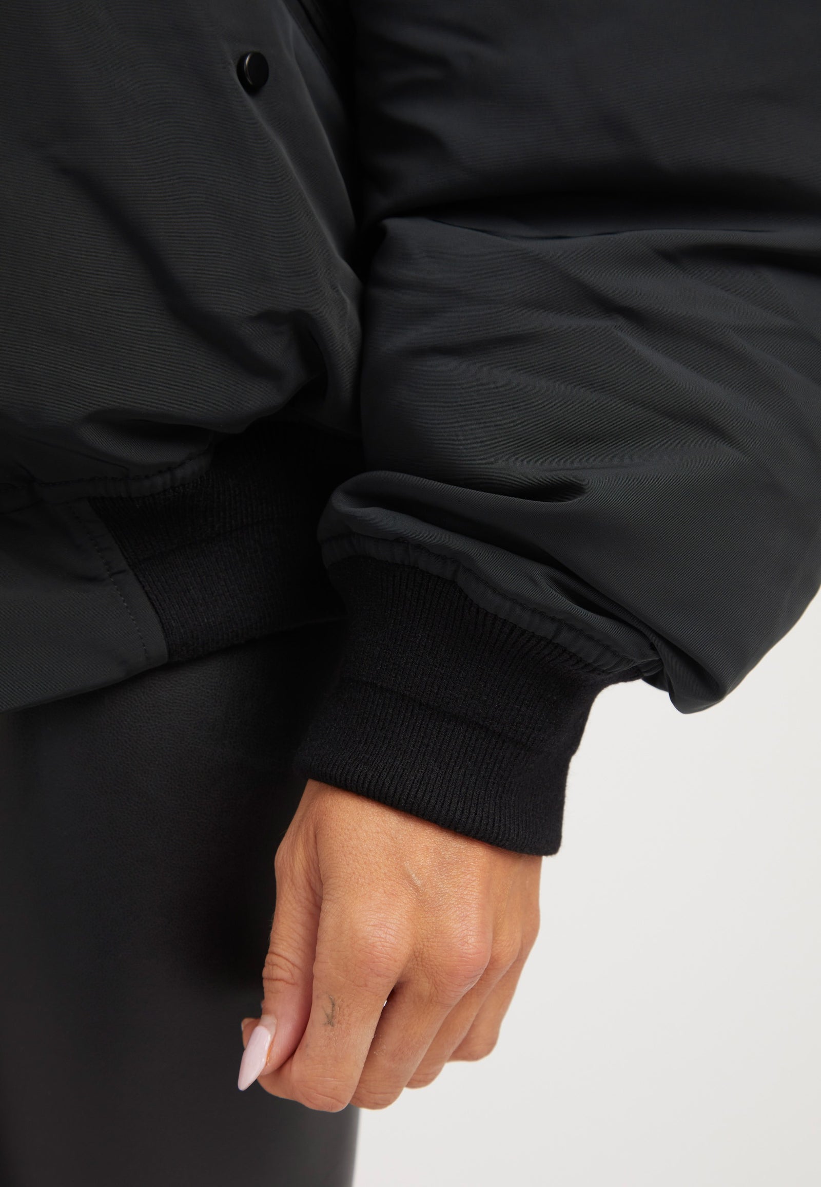 First Rescue Bomber Jacket Black detail shot by JACK1T