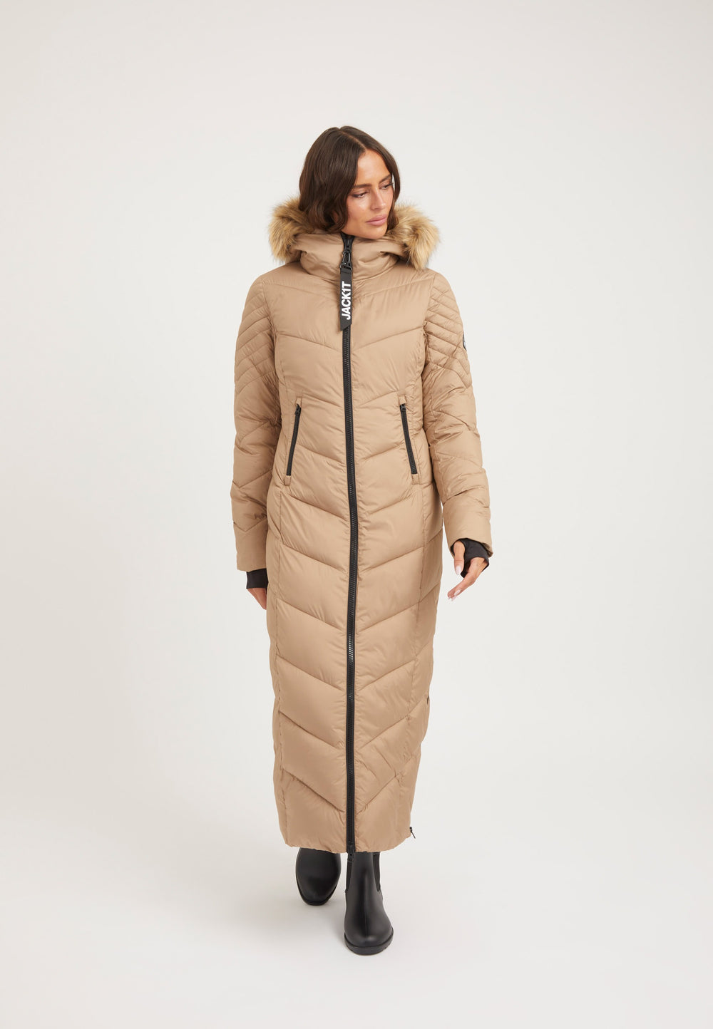 Vector Coat Mink on model front view by JACK1T