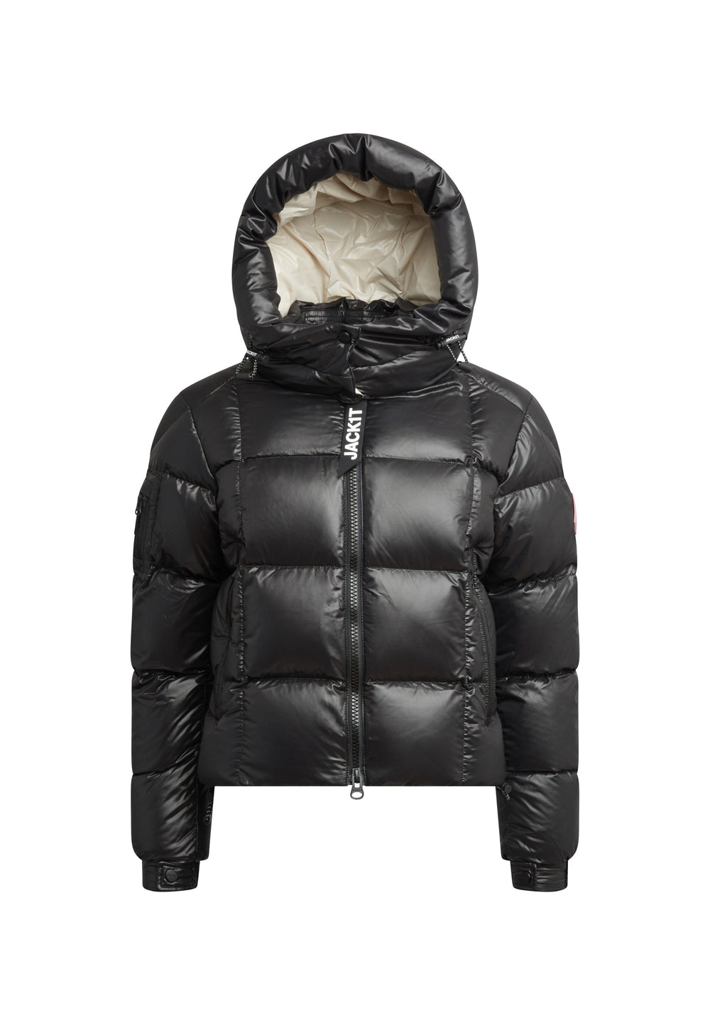 EZ Box Crop Jacket Black flat lay swatch