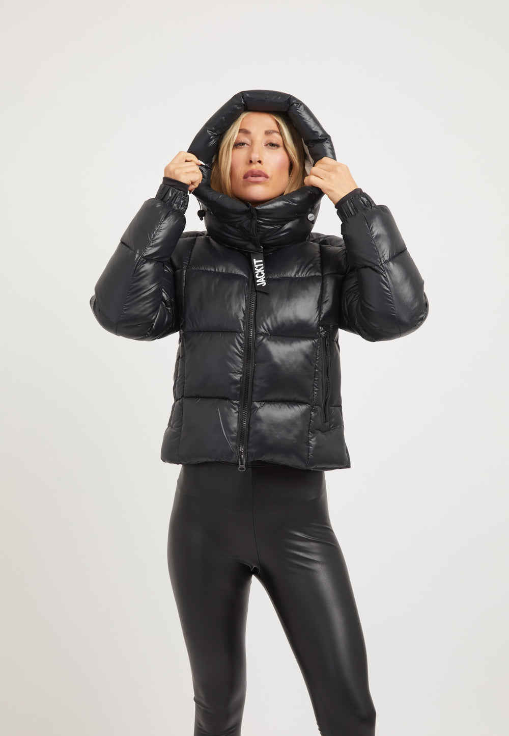 EZ Box Crop Jacket Black styled shot by JACK1T