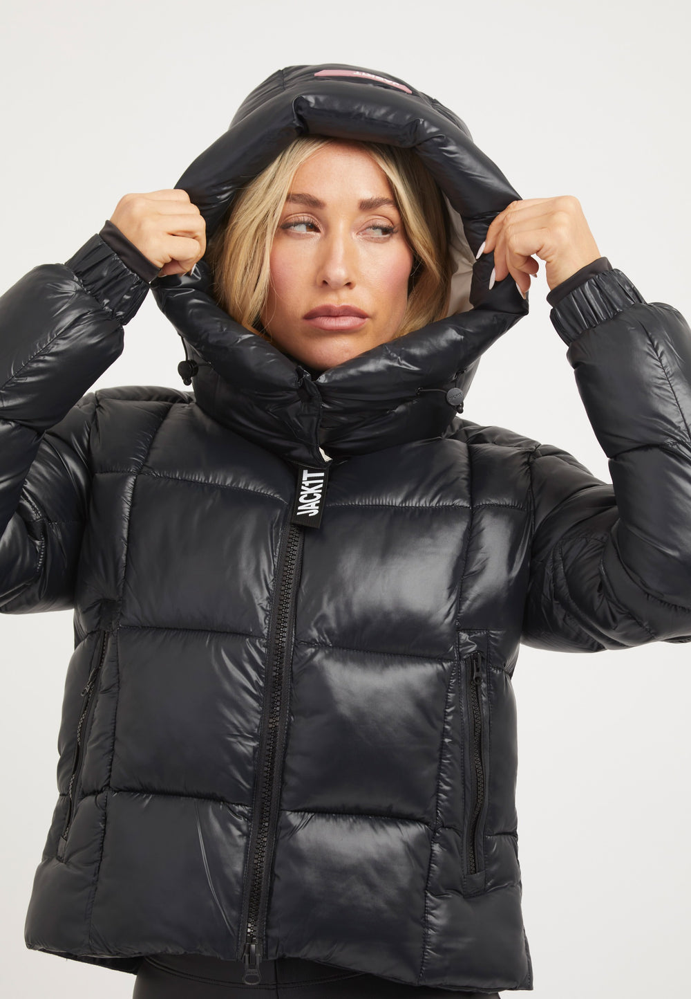 EZ Box Crop Jacket Black styled shot by JACK1T