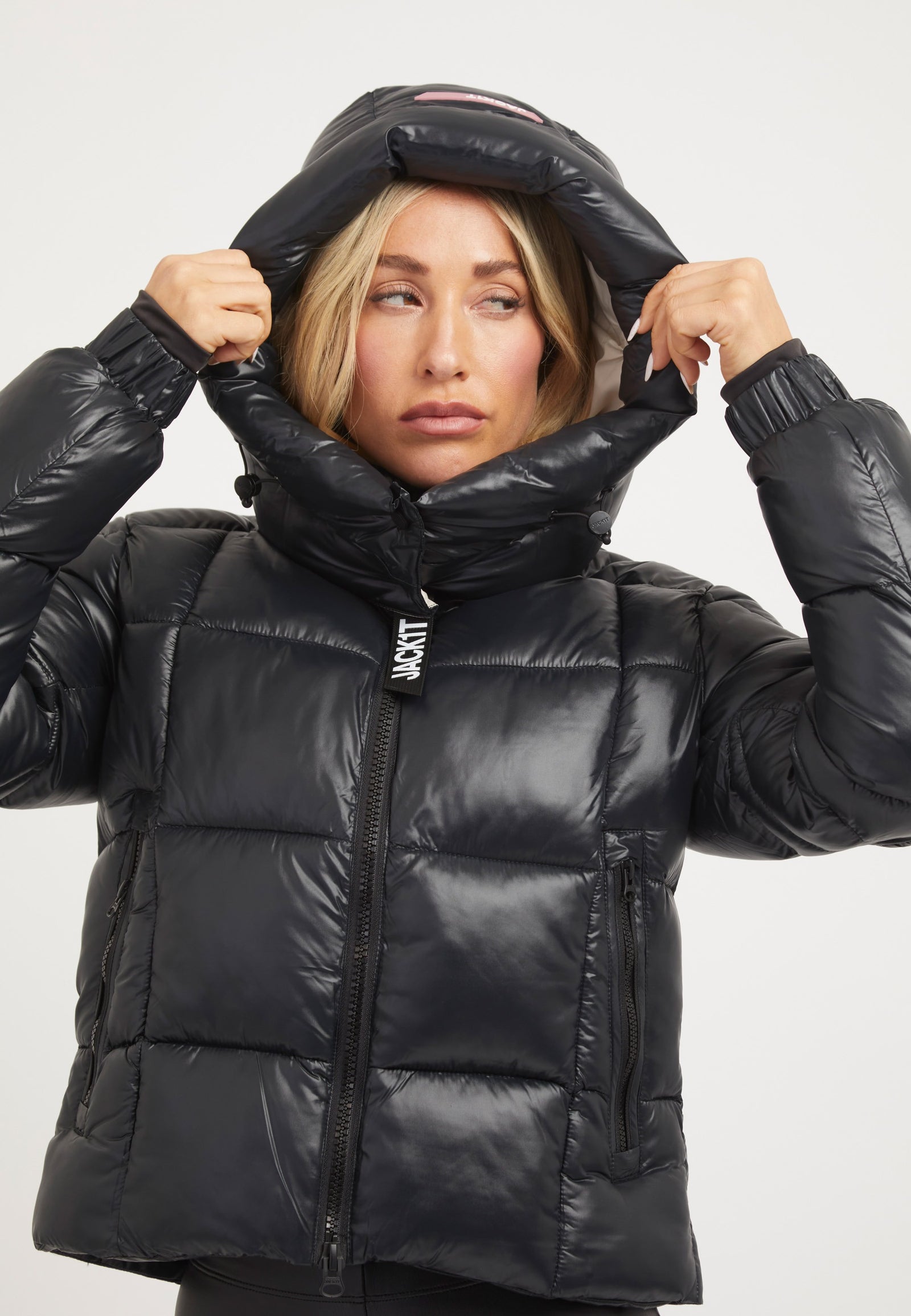 EZ Box Crop Jacket Black styled shot by JACK1T