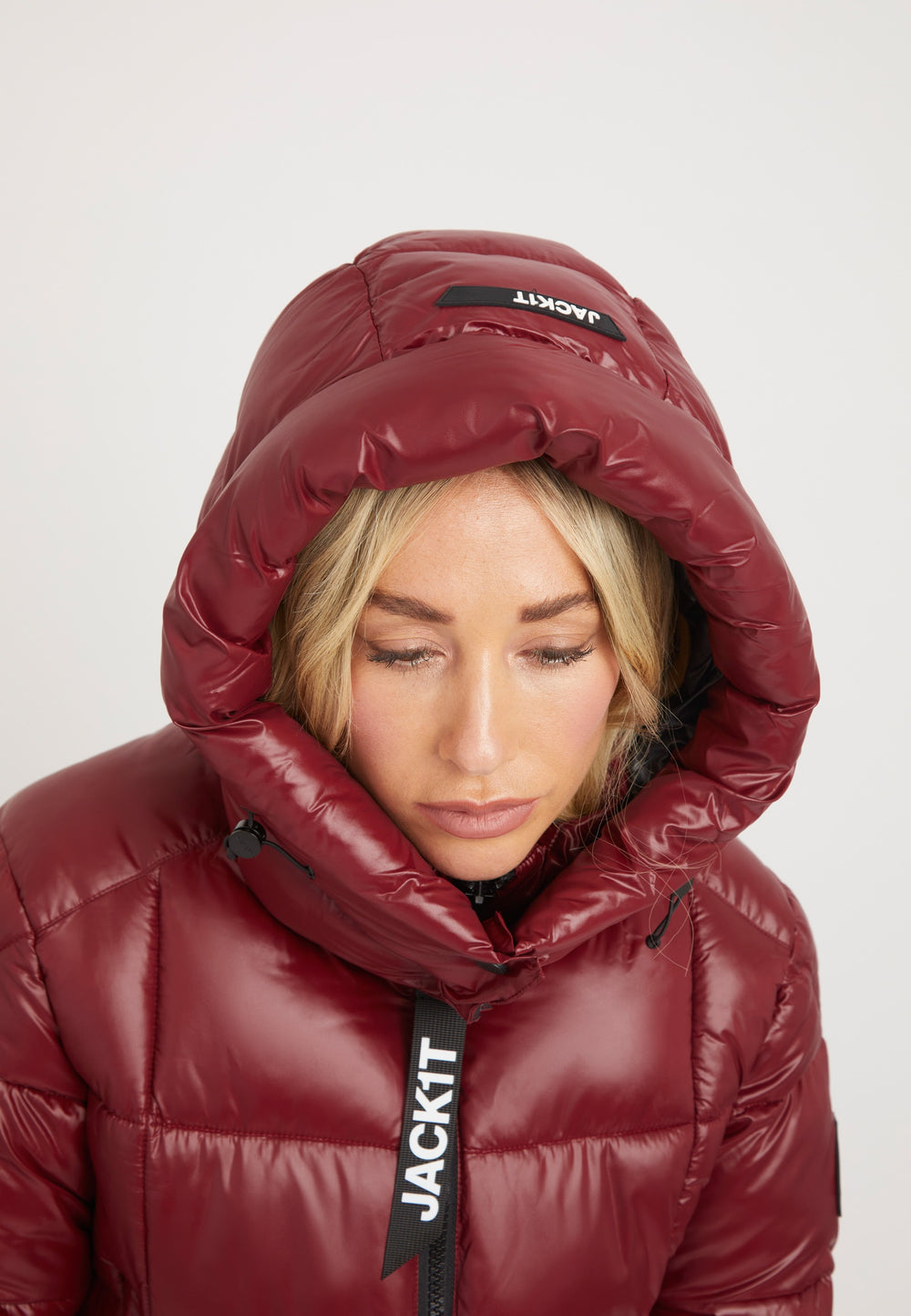 EZ Box Crop Jacket Dark Cranberry styled shot by JACK1T