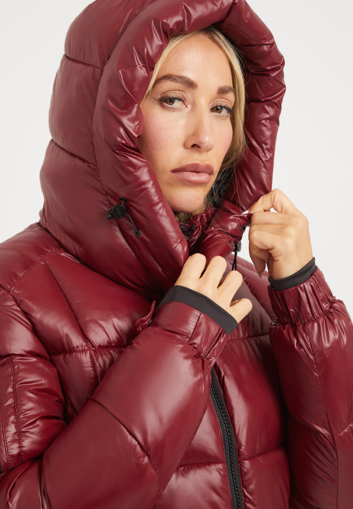 EZ Box Crop Jacket Dark Cranberry styled shot by JACK1T