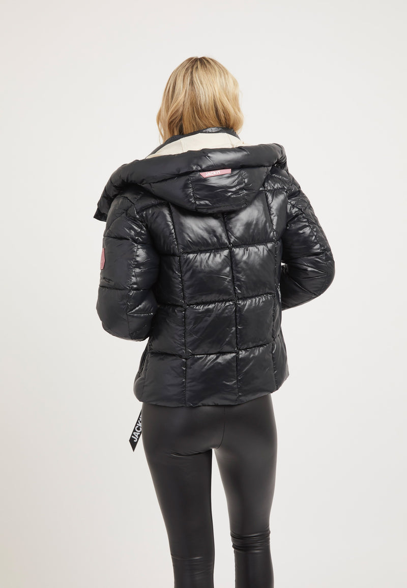 EZ Box Racer Jacket Black on model full length by JACK1T