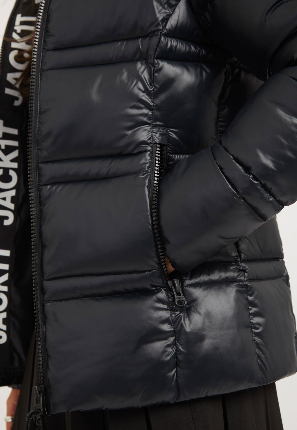 R4D Tramline Racer Jacket Black detail shot by JACK1T