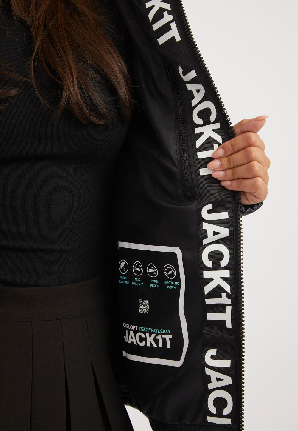 R4D Tramline Racer Jacket Black detail shot by JACK1T