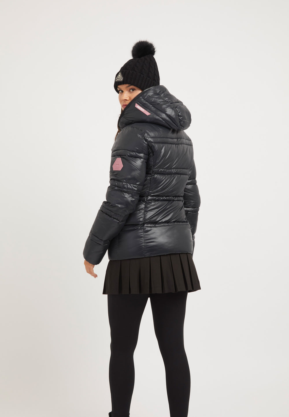 R4D Tramline Racer Jacket Black on model back view by JACK1T