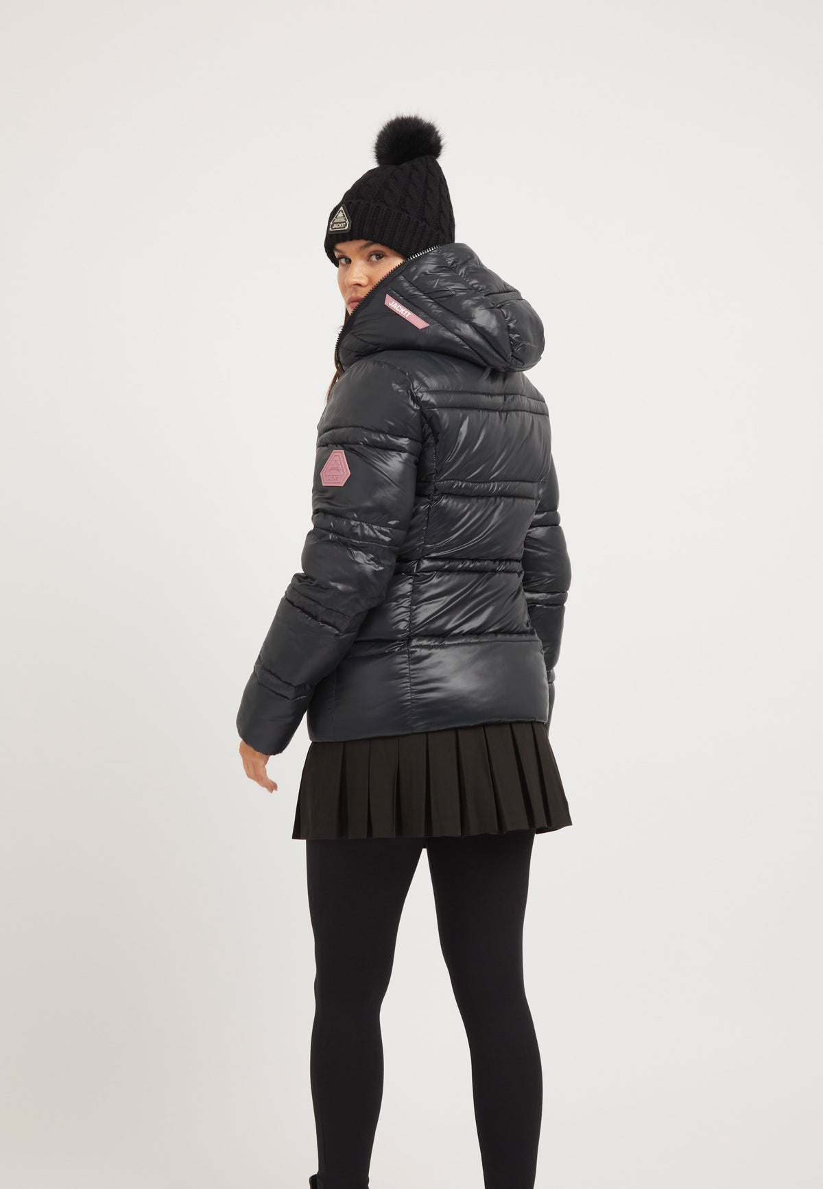 R4D Tramline Racer Jacket Black on model back view by JACK1T