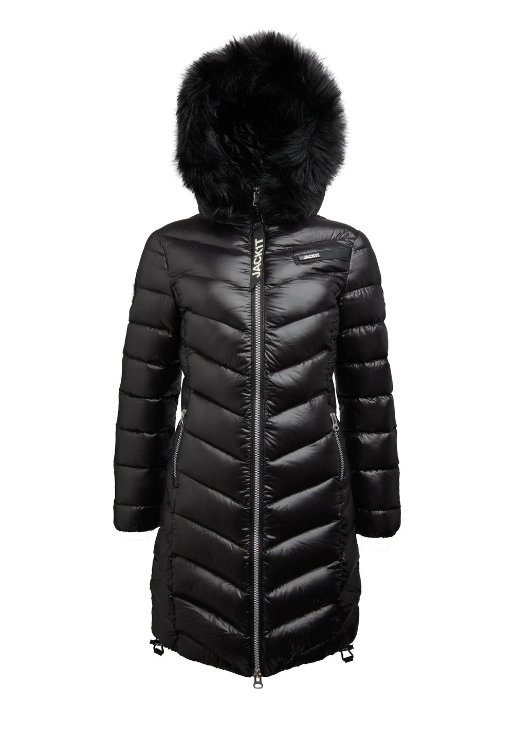 R4D Luxe Coat Black flat lay swatch