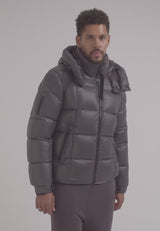 EZ Boxed Puffer Racer Jacket Lux