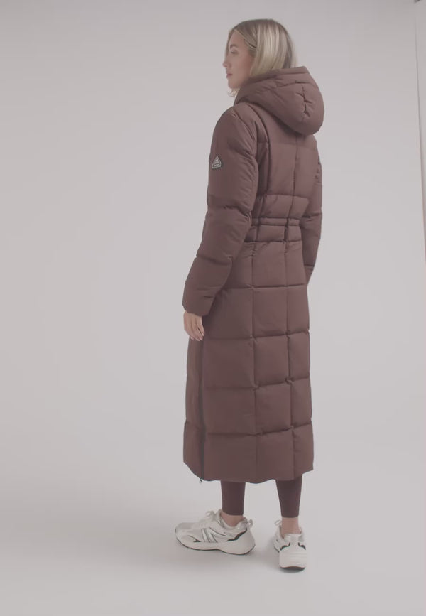Black Star Extra Long Down Coat