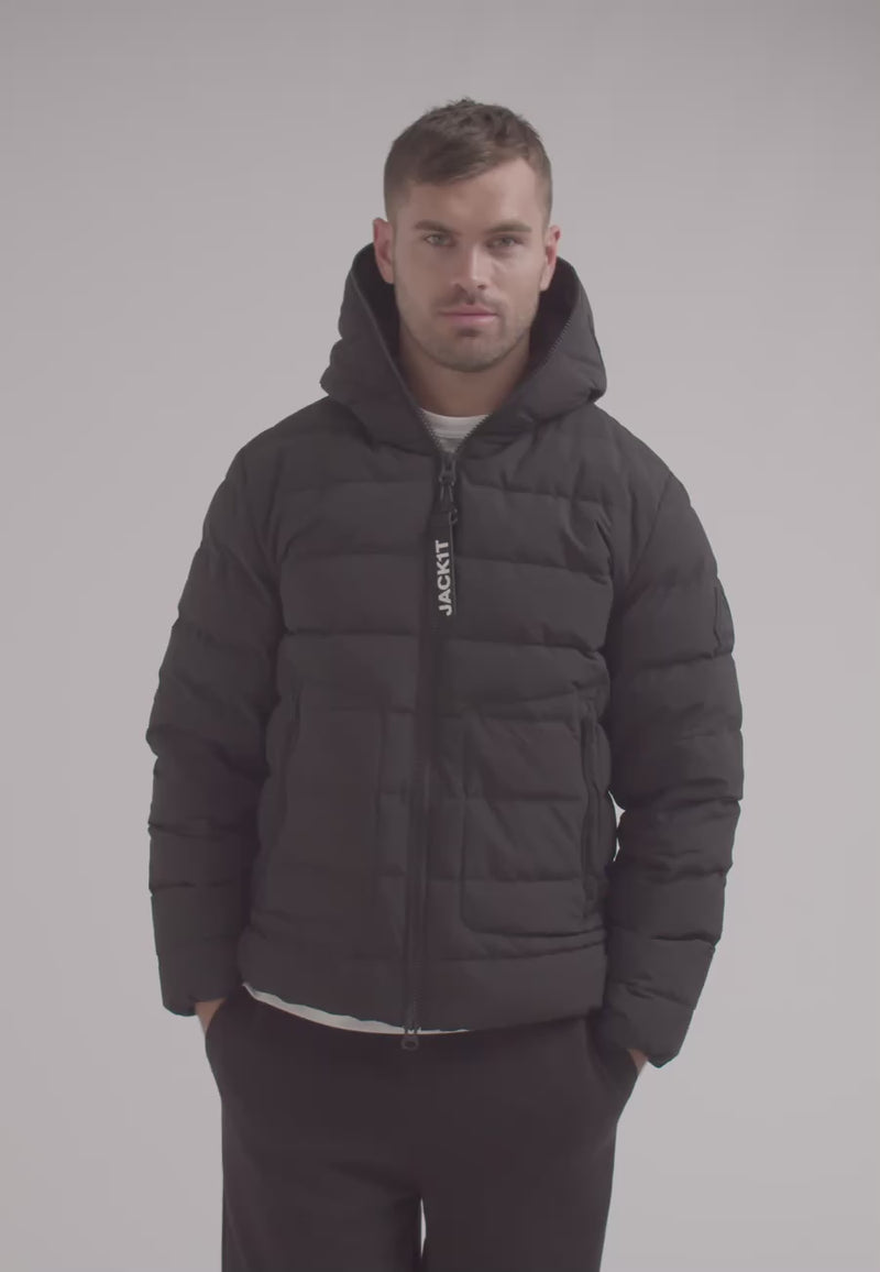 R4D Tramline Puffer Racer Jacket Matt Black
