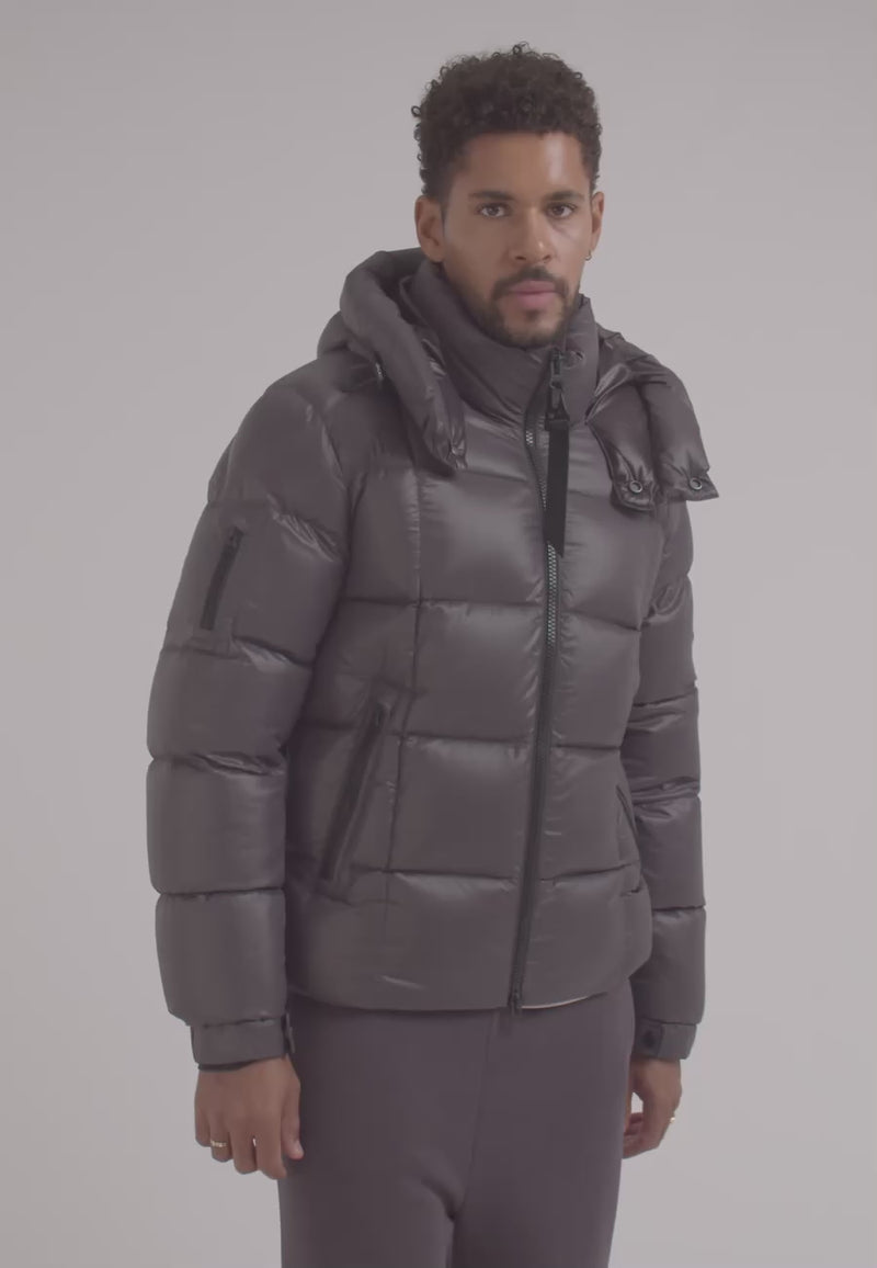 EZ Boxed Puffer Racer Lux Jacket Graphite/Black by JACK1T