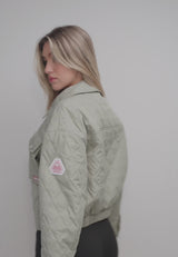 Eden Quilted Shirt Jacket Sage