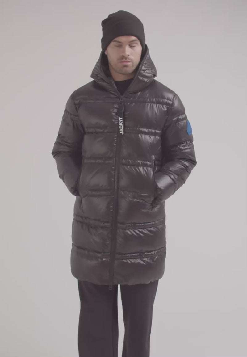 R4D Tramline Puffer Coat Lux Black
