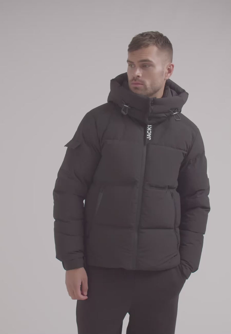 EZ Water Puffer Racer Jacket Matt Black